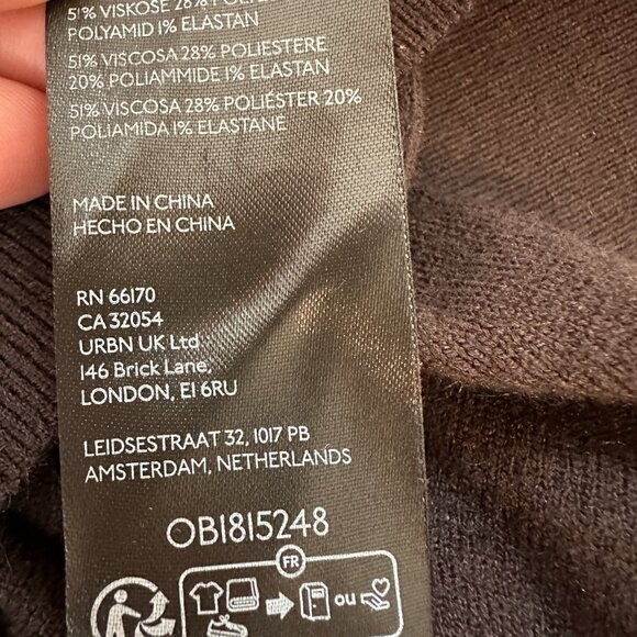 NWT Pilcro Anthropologie Womens M Turtleneck Pullover Sweater Long Sleeve Black - Picture 16 of 16